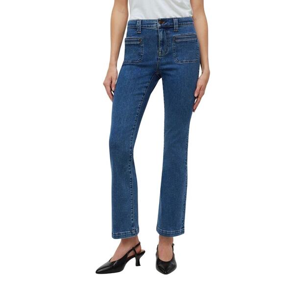 Madewell Tall Kick Out Crop Jeans Elkton Wash NP482 size 32T - Picture 1 of 7